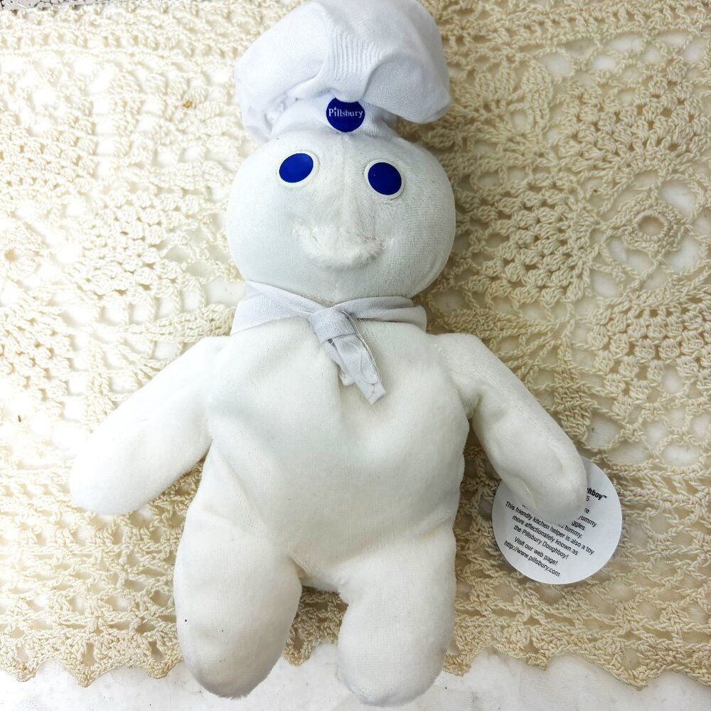1997 Pillsbury Doughboy Plush Beanie Dakin Beanbag Doll - 8 “ tall – Vintage - Picture 1 of 8